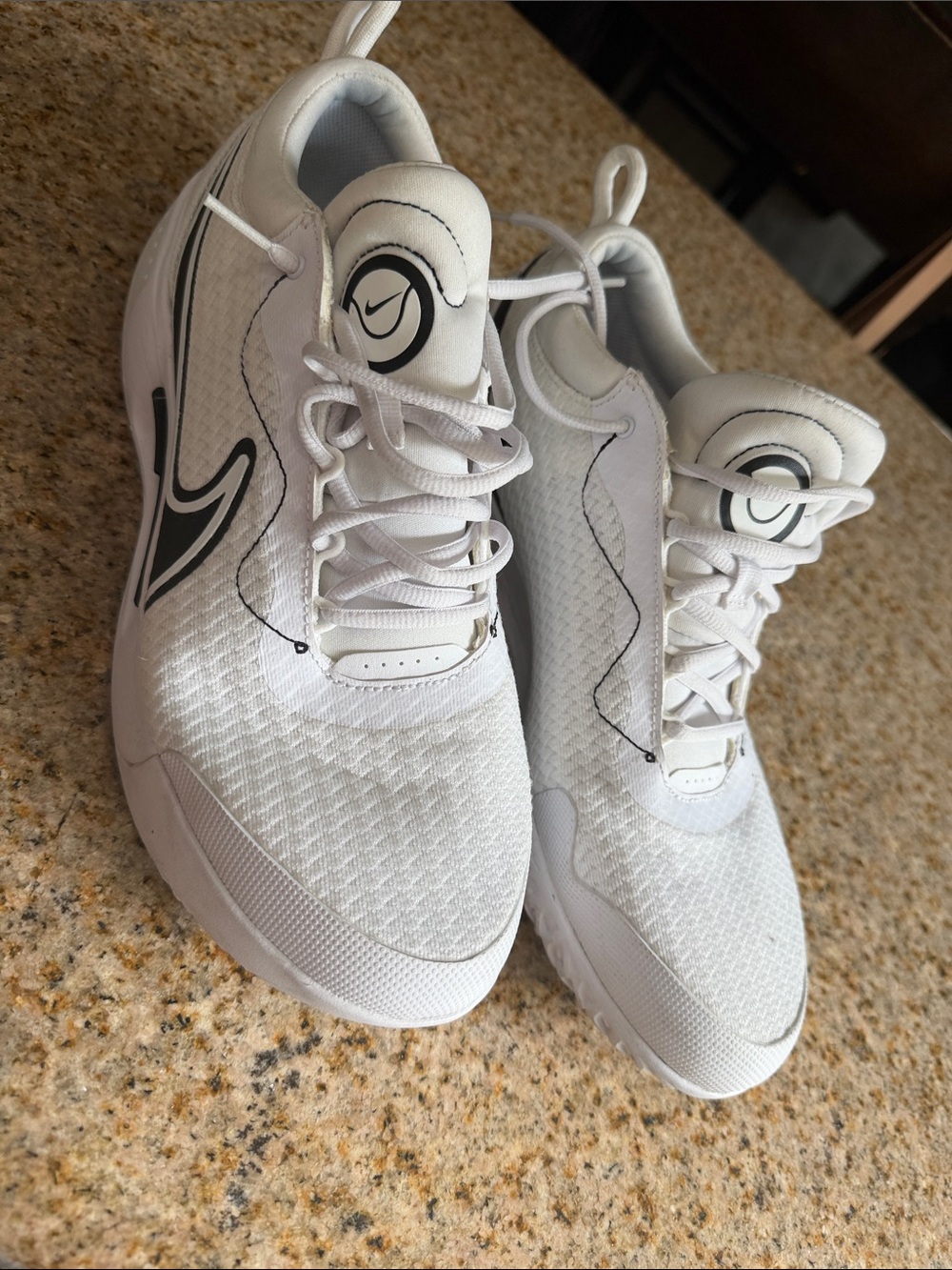 Nike Court Zoom Pro HC White Men's Lightweight Running Shoes with Black Accents